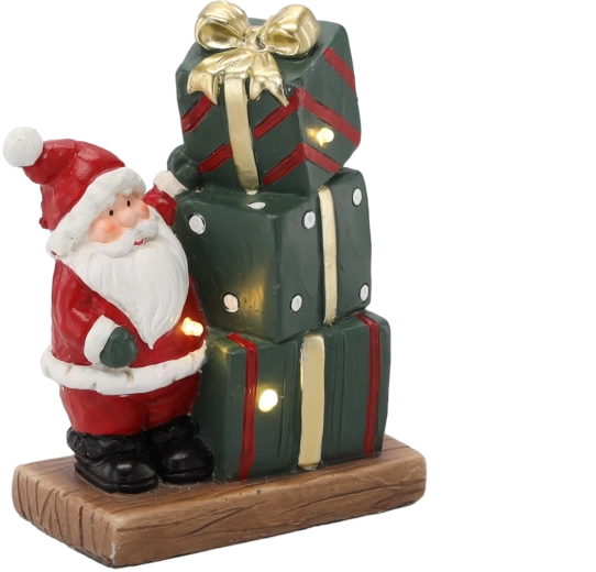 Christmas Figurine – Santa with Gifts LED 19.8 cm