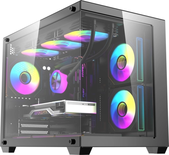 DarkFlash B275 Pro Black PC Case with 6 Fans
