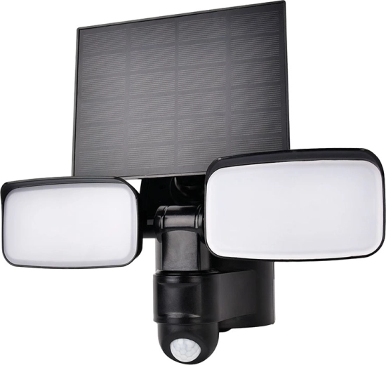 Solight LED saulės energija maitinamas lauko šviestuvas su judesio jutikliu, 9 W, 850 lm, 4000 K, juodas – 1 vnt.