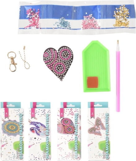 Creative diamond painting keychain set UH
