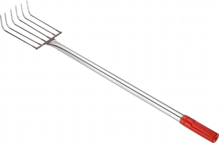 Garden cultivator and hand rake with 6 tines, metal, 106 cm