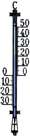 Lauko sieninis termometras 50 cm, juodas