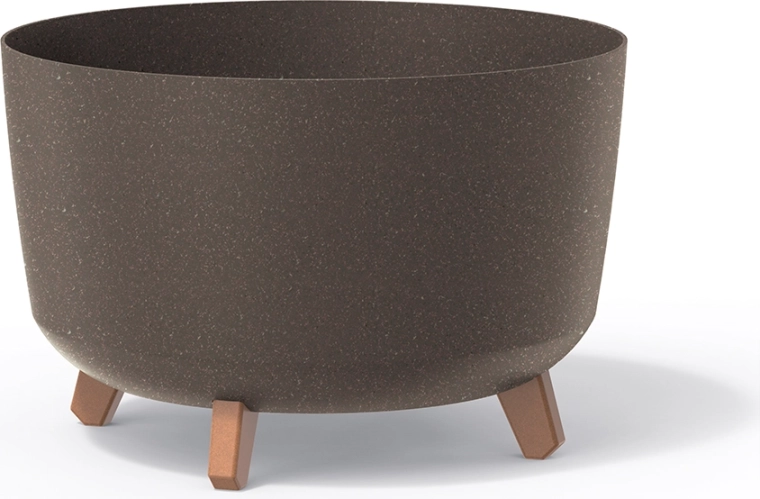 Gracia Standard Eco Wood Planter 20 cm – Coffee