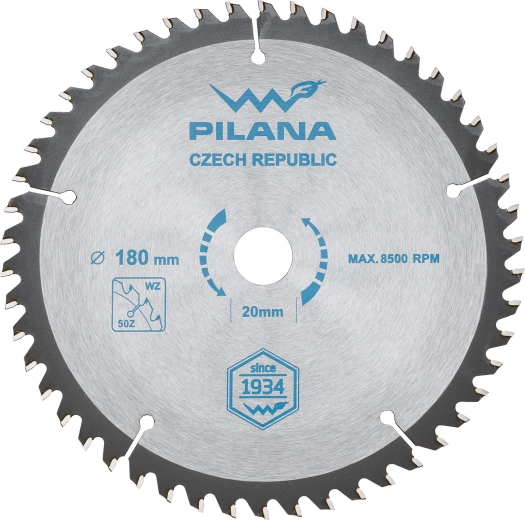 PILANA Saw Blade 180 mm, 50 teeth, WZ, TC