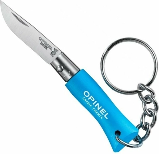 Opinel No. 02 VRI Keyring Cyan pocket knife for keys
