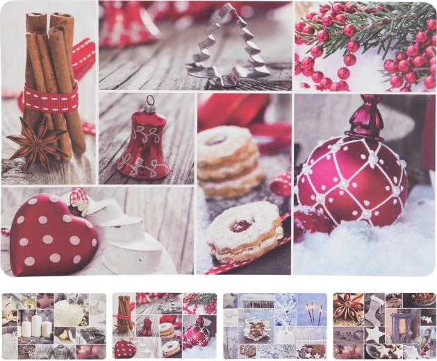 Christmas plastic placemat 43.5 × 28.5 cm – collage, mixed designs