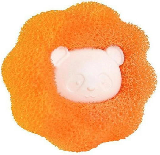 Magiškas skalbimo kamuoliukas nuo pūkelių ir plaukų – oranžinis