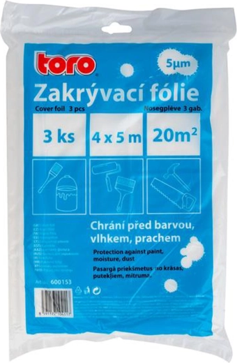 HDPE Covering Film 4 × 5 m, 5 µm, 3 pcs TORO