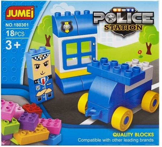 Jumei konstruktorius policijos nuovada 18 dalių (3+) 20 × 19 cm – 1 vnt.
