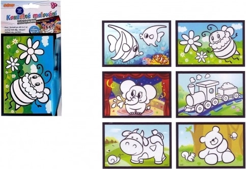 Magiškas piešimas vandeniu – paveikslėlio ir teptuko rinkinys