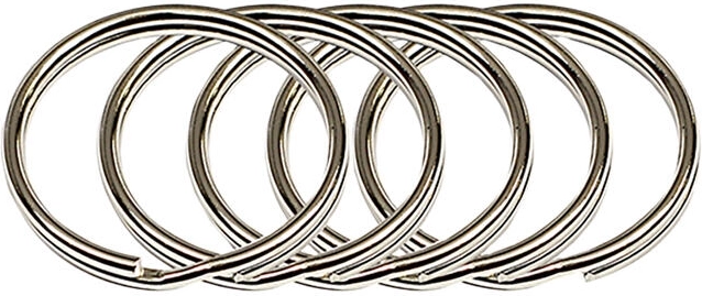 30 mm Nickel-Plated Key Rings (50 pcs)