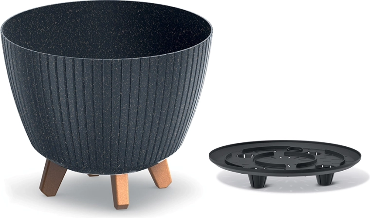 Lamia Eco Wood Flower Pot 28.8 cm anthracite