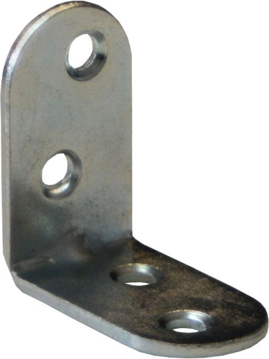Mounting angle bracket with rib 40 × 18 × 2 mm, galvanized, white (20 pcs)