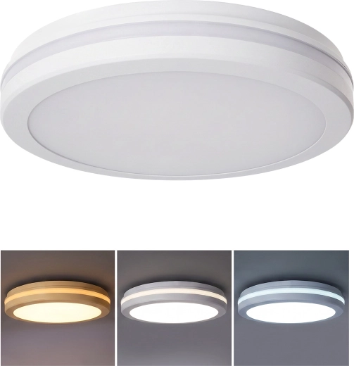 Solight LED lubinis ir sieninis šviestuvas Gari 26 W 2340 lm 3CCT IP65 30 cm baltas