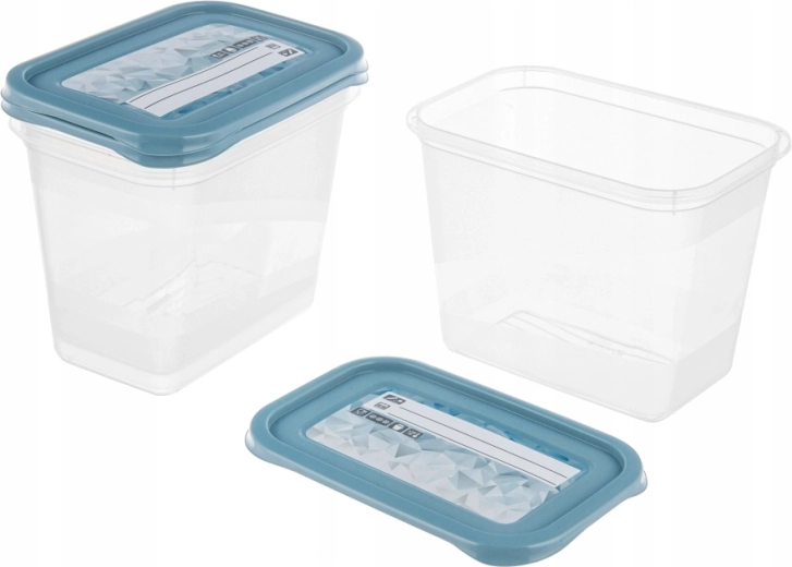 MIA Magic Ice set of 3 food storage containers 3×1 L with labels