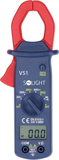 Solight clamp multimeter 20–200 A