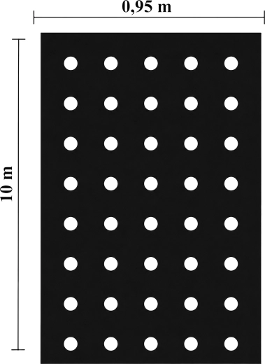 Perforated garden film with holes 0.95 × 10 m - 1 piece
