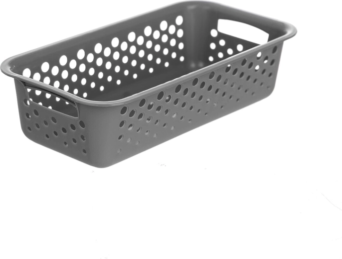 Art plastic storage basket (UH), grey, 19.7 × 10 × 5 cm