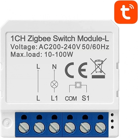 Smart ZigBee Switch Module Avatto LZWSM16-W1 No Neutral TUYA