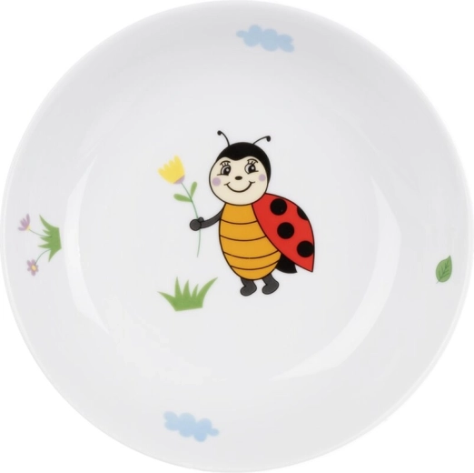 Children’s deep divided plate Ladybug 19 cm