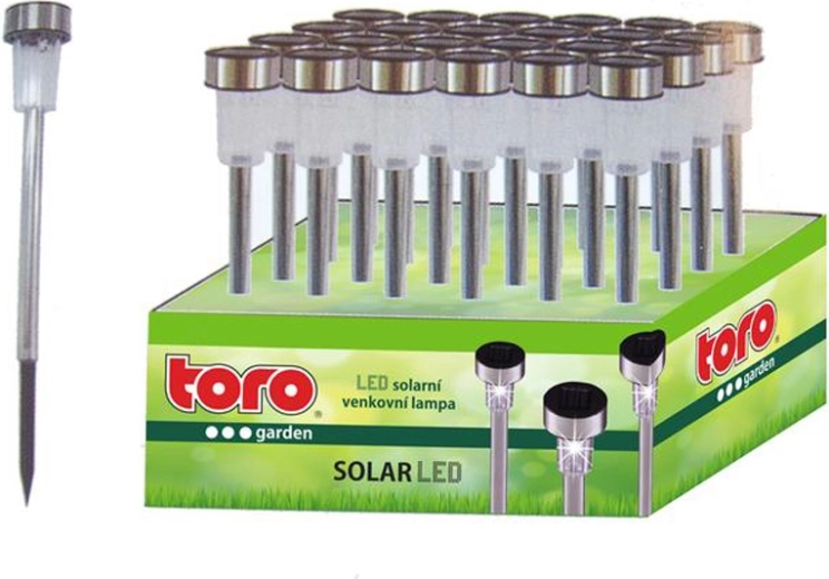 Saulės LED šviestuvas TORO 36,5 cm, sidabrinis