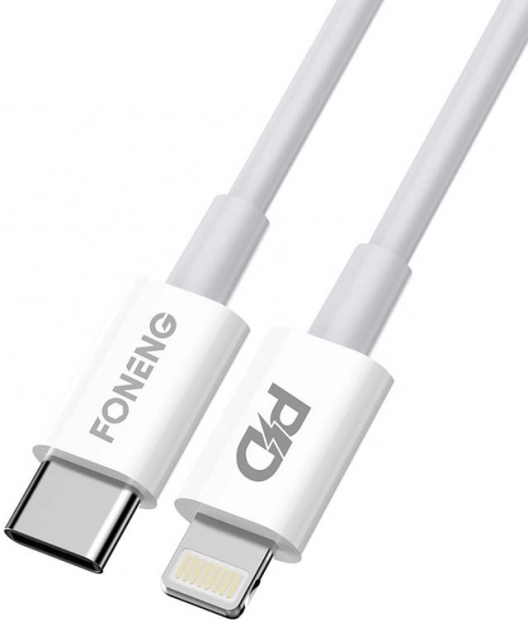USB‑C į Lightning kabelis FONENG X31 2 m 3 A 20 W baltas