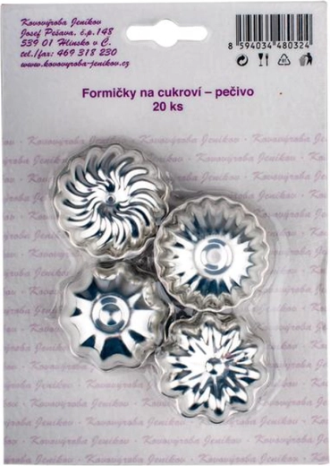 Sausainių formelių rinkinys 4 cm, 20 vnt.