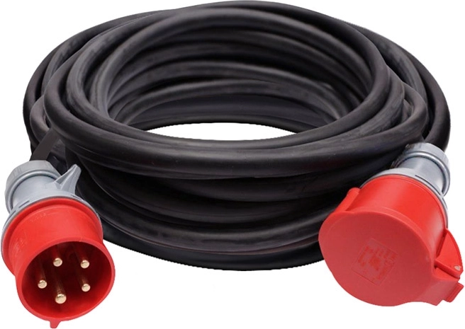 Solight extension cable with connector, 1 socket, 20 m, black