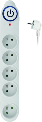 Solight surge protector extension lead 5 sockets 3 m white