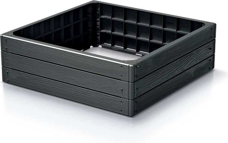 Raised plastic bed BASE WOODY, anthracite