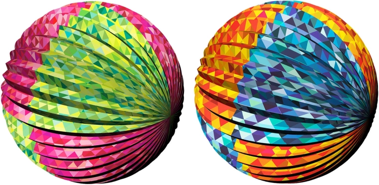 MY PARTY Paper Lantern 25 cm – colorful folded decor