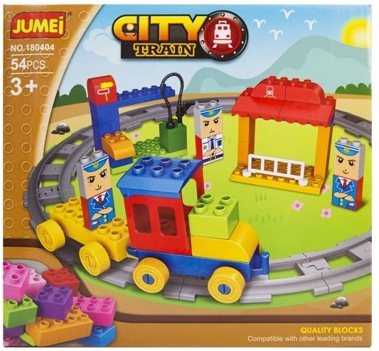 Jumei City konstruktorius traukinukas 54 dalių 28 × 26 cm – 1 vnt.