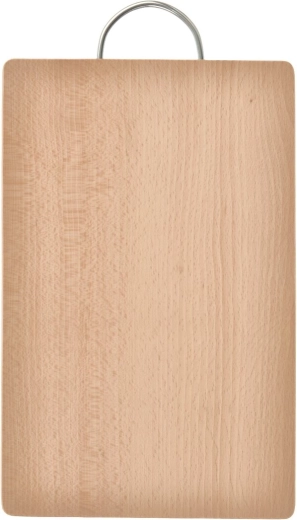 Wooden cutting board with metal handle 33 × 21.5 cm