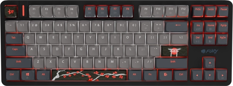 Magnetic gaming keyboard Fury Kanabo K6 RGB US black-gray