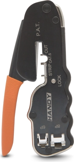 Crimping, stripping and cutting pliers for modular connectors