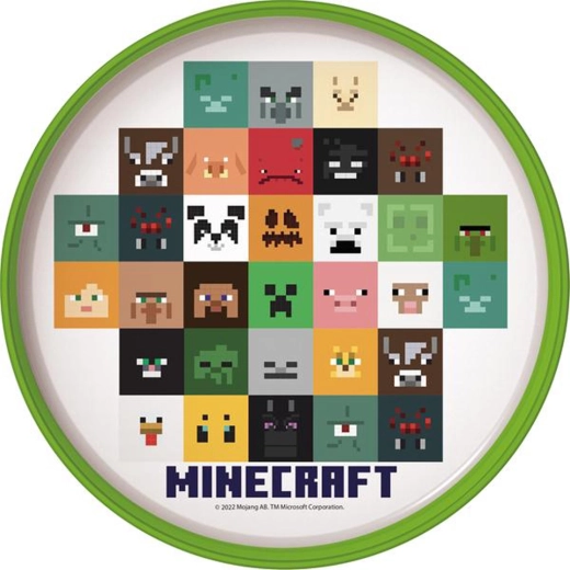Plastikinė neslystanti MINECRAFT lėkštė 22 cm
