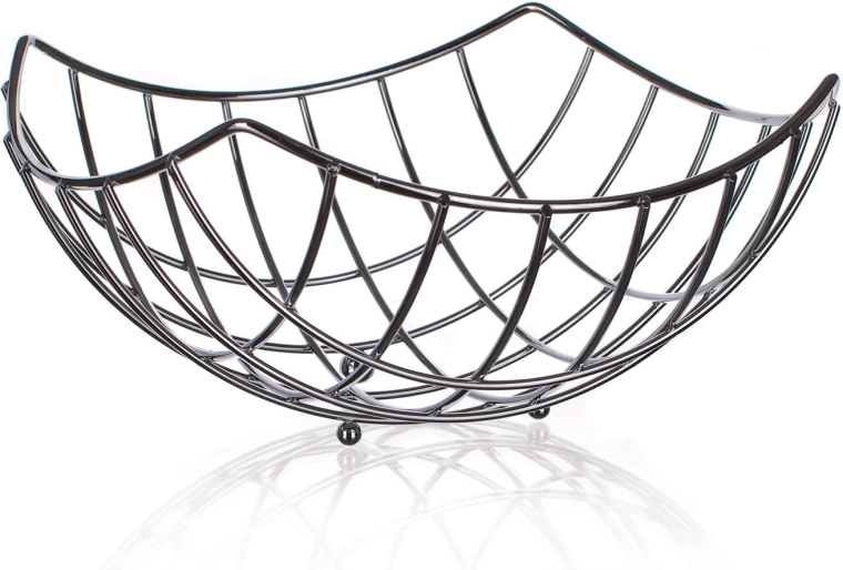 Linea fruit basket 24 × 24 × 12 cm chrome