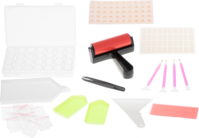 Diamond Painting priedų rinkinys, 32 vnt.