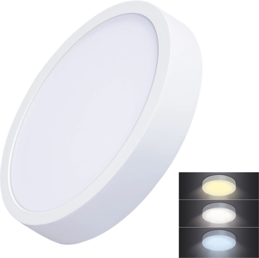 Solight LED mini panelė CCT, paviršinė, apvali, 24 W