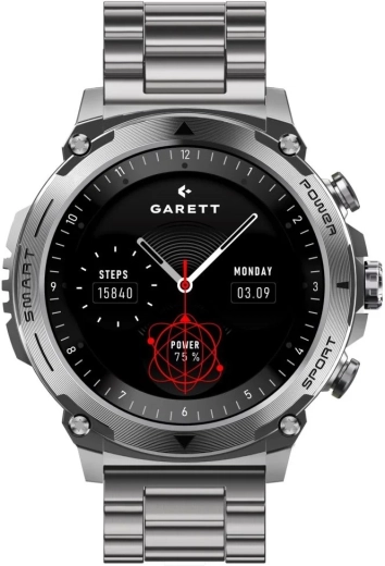 Garett Atom Smartwatch – Silver Steel