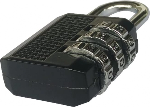 Kombininė spynelė lagaminams, 3 skaitmenų, juoda