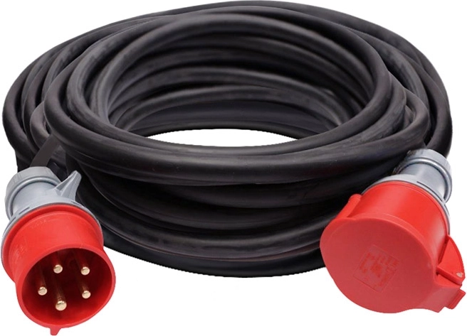 Solight extension cable with coupling 400 V, 25 m, black