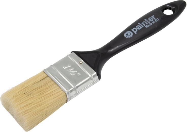 Flat Brush 1.5" with Plastic Handle, 13 mm