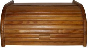 Beech bread box, light walnut, 39 × 28 × 18 cm