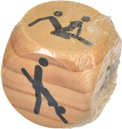 Wooden Kamasutra partner dice 6 × 6 cm
