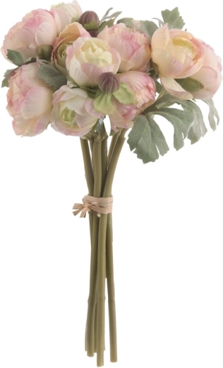 Dirbtinė vėdrynų puokštelė, geltona, 24 cm