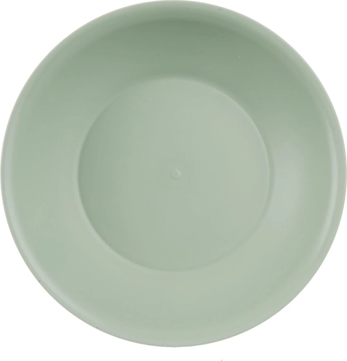 Deep Plastic Plate Sandy Green 18.5 cm