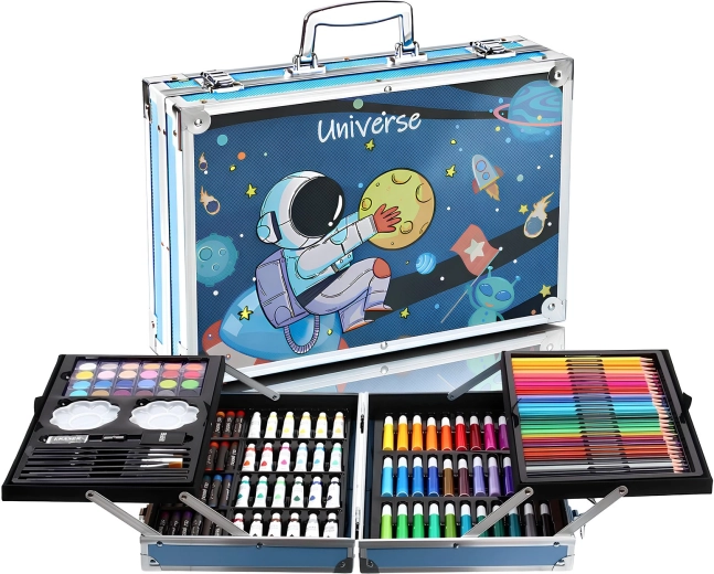 RENEW FORCE Cosmos Children's Art Set in a Case, 145 Pieces