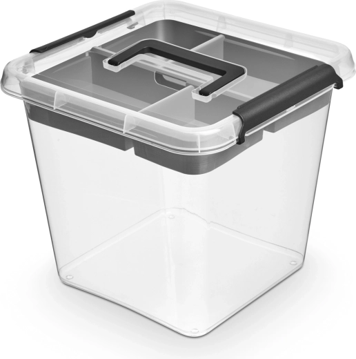 Simplestore insert laikymo dėžė su dangčiu ir rankena 13 l (29 × 29 × 26 cm)