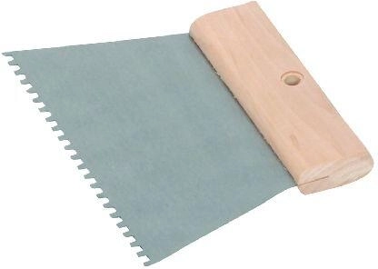 Steel notched trowel with 4 teeth, 250 mm